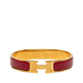 Hermes Click PM Enamel Bracelet Red Gold Plated