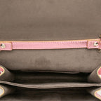 Fendi Canai Studs Crossbody Chain Shoulder Bag Metallic Pink Leather — view 4