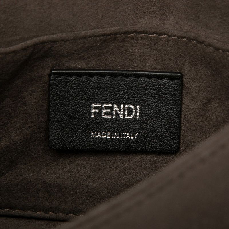 Fendi Canai Studs Crossbody Chain Shoulder Bag Metallic Pink Leather — view 5