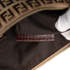 Fendi Zucchino Tote Brown Canvas Leather — view 9