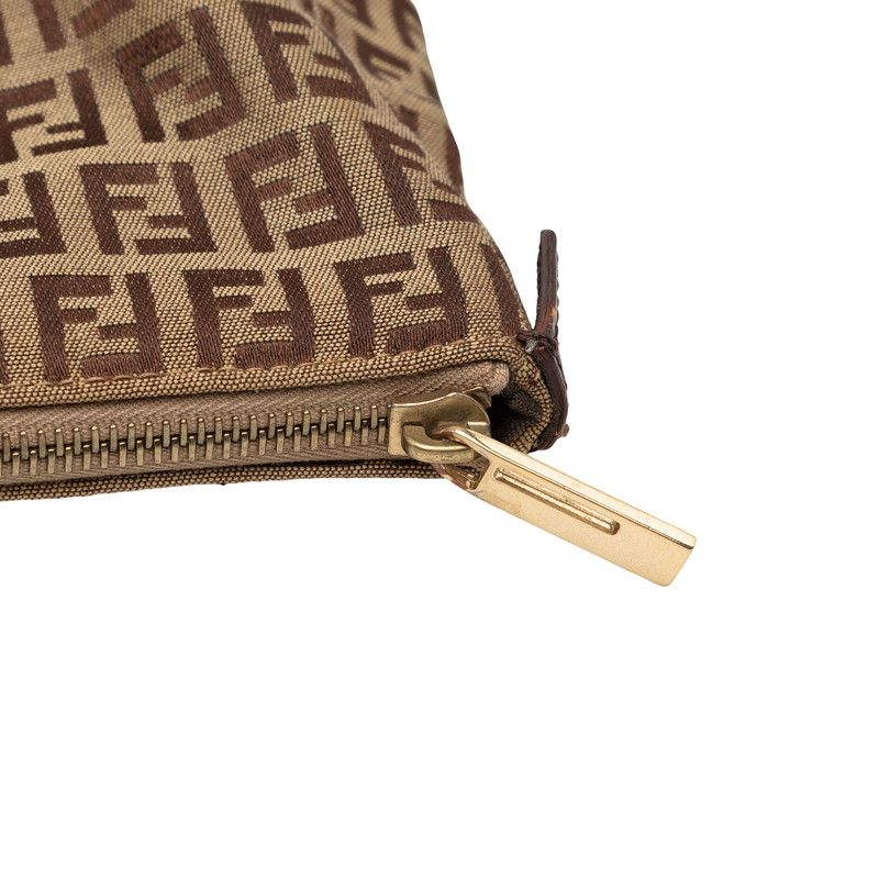 Fendi Zucchino Tote Brown Canvas Leather — view 6