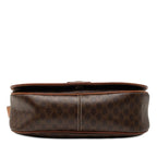 Celine Macadam Crossbody Shoulder Bag Brown Leather — view 3