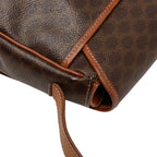 Celine Macadam Crossbody Shoulder Bag Brown Leather — view 4