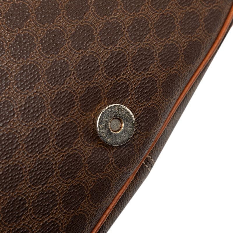 Celine Macadam Crossbody Shoulder Bag Brown Leather — view 5