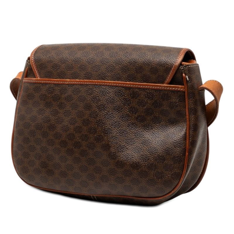 Celine Macadam Crossbody Shoulder Bag Brown Leather — view 2