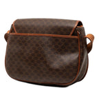 Celine Macadam Crossbody Shoulder Bag Brown Leather — view 2