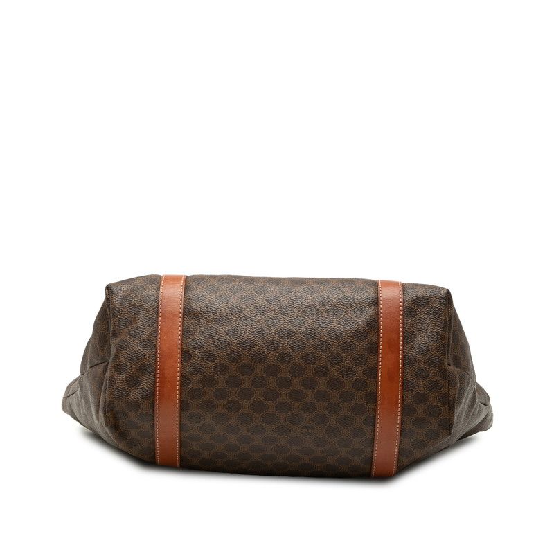 Celine Macadam Tote Shoulder Bag Brown Leather — view 3