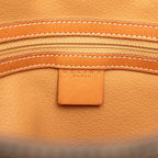 Celine Macadam Tote Shoulder Bag Brown Leather — view 5
