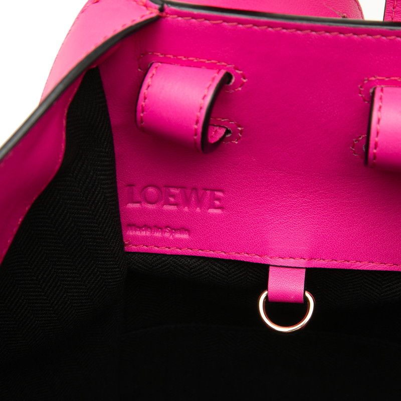 Loewe Anagram Hammock Small Shoulder Bag 2-Way Pink White Leather — view 5