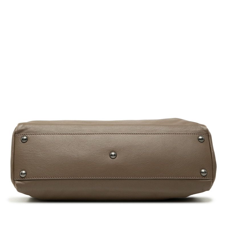 Fendi Peekaboo Crossbody Shoulder Bag 2-Way Gray Leather — view 3