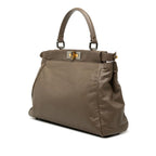 Fendi Peekaboo Crossbody Shoulder Bag 2-Way Gray Leather — view 2