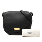 Celine Trotter Crossbody Shoulder Bag Black Leather — view 7