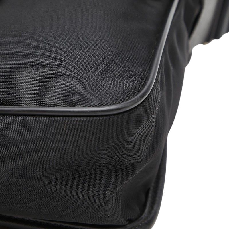 Prada Logo Crossbody Shoulder Bag Black Nylon — view 4
