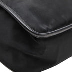Prada Logo Crossbody Shoulder Bag Black Nylon — view 7