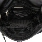 Prada Logo Crossbody Shoulder Bag Black Nylon — view 8
