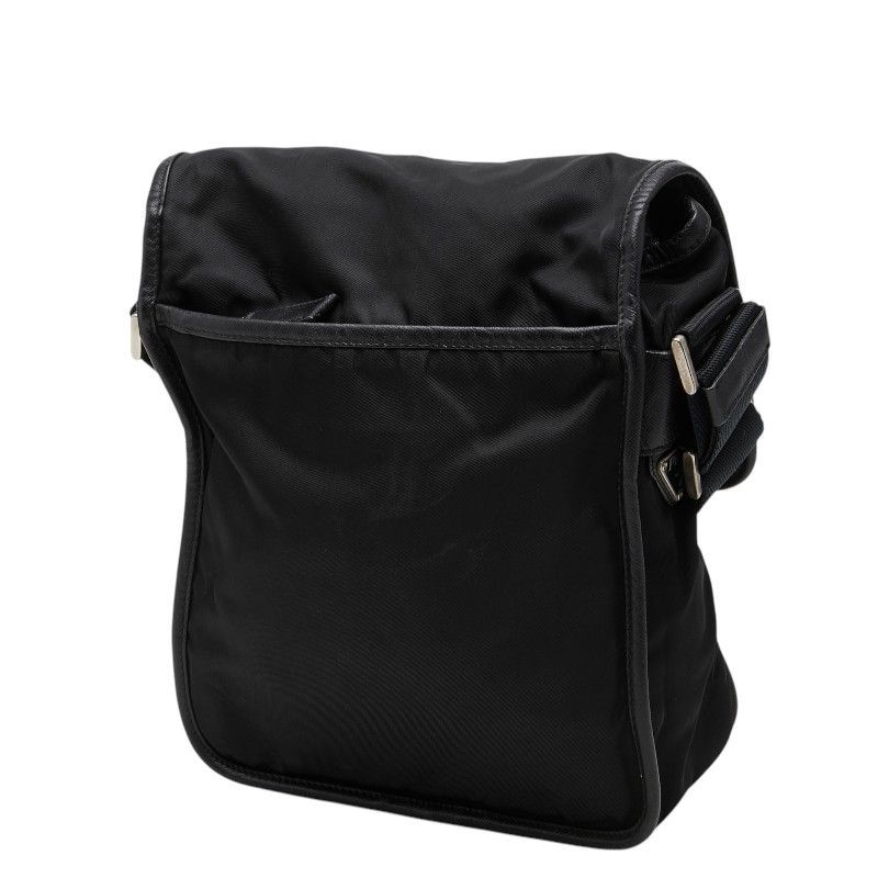 Prada Logo Crossbody Shoulder Bag Black Nylon — view 2