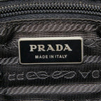 Prada Logo Crossbody Shoulder Bag Black Nylon — view 9