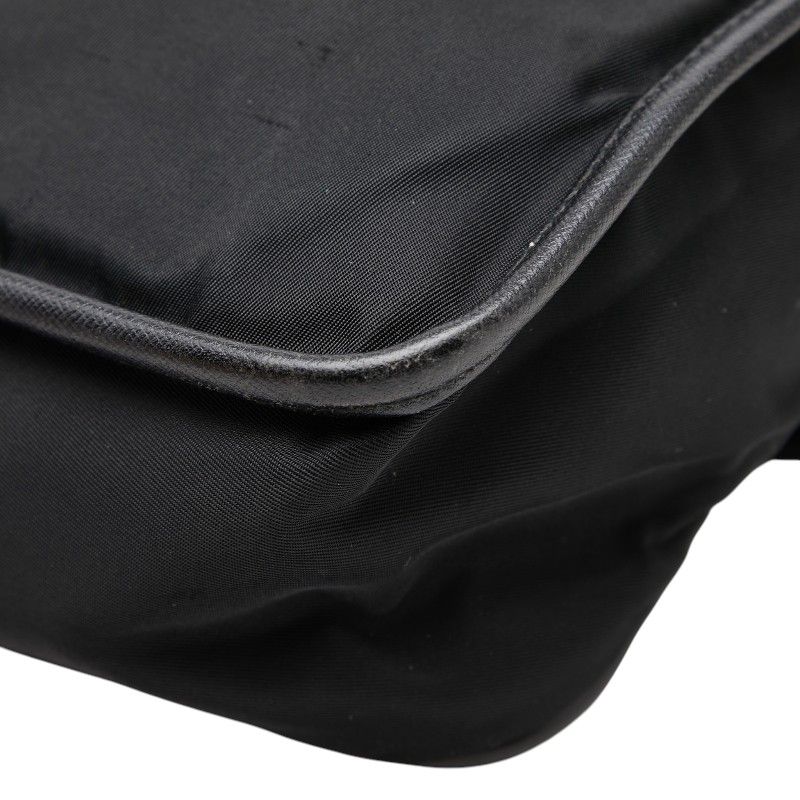 Prada Logo Crossbody Shoulder Bag Black Nylon — view 6
