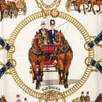 Hermes Carre 90 Equipages Carriage Scarf Navy Multicolor Silk — view 3