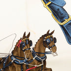Hermes Carre 90 Equipages Carriage Scarf Navy Multicolor Silk — view 5