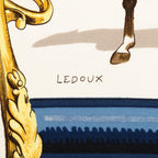 Hermes Carre 90 Equipages Carriage Scarf Navy Multicolor Silk — view 6