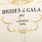 Hermes Carre 90 Bride de Gala Ceremonial Bridle Scarf Brown White Yellow Silk — view 4