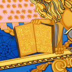 Hermes Carre 90 les Bissone de Venise Venice Sailor Scarf Navy Blue Multi Color — view 7