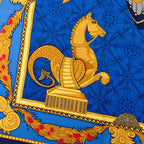 Hermes Carre 90 les Bissone de Venise Venice Sailor Scarf Navy Blue Multi Color — view 6