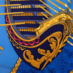 Hermes Carre 90 les Bissone de Venise Venice Sailor Scarf Navy Blue Multi Color — view 4