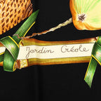 Hermes Carre 90 Jardin Creole Cles Or's Paradise Scarf Black Multicolor Silk — view 6