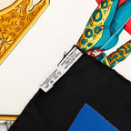 Hermes Carre 90 Plaza de Toros Bullring Scarf Black Blue Multi Color Silk — view 7