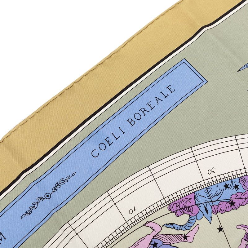 Hermes Carre 90 Hemisphere Coeli Boreale Constellation Scarf Beige Multi Color — view 8