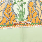 Hermes Axis Mundi Center of the World Scarf Green Multicolor Silk — view 7