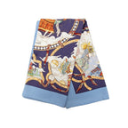 Hermes Carre 90 Cavaliers Des Nuages Cloud Knight Scarf Blue Multicolor Silk — view 2