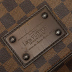 Louis Vuitton Damier Brooklyn MM Crossbody Shoulder Bag Brown Leather — view 9