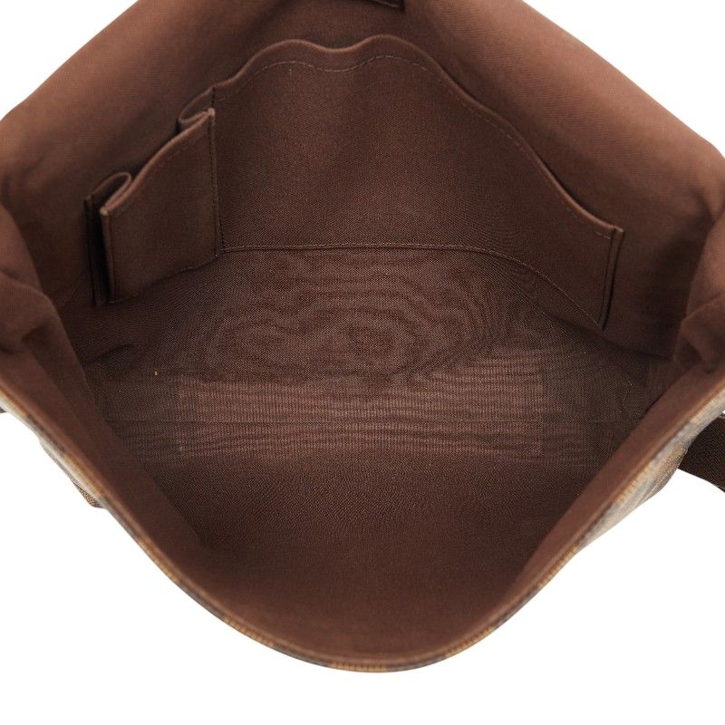Louis Vuitton Damier Brooklyn MM Crossbody Shoulder Bag Brown Leather — view 8