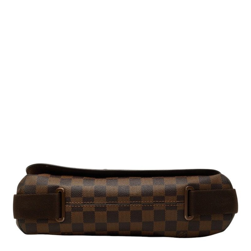 Louis Vuitton Damier Brooklyn MM Crossbody Shoulder Bag Brown Leather — view 3