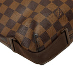 Louis Vuitton Damier Brooklyn MM Crossbody Shoulder Bag Brown Leather — view 7