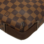 Louis Vuitton Damier Brooklyn MM Crossbody Shoulder Bag Brown Leather — view 6