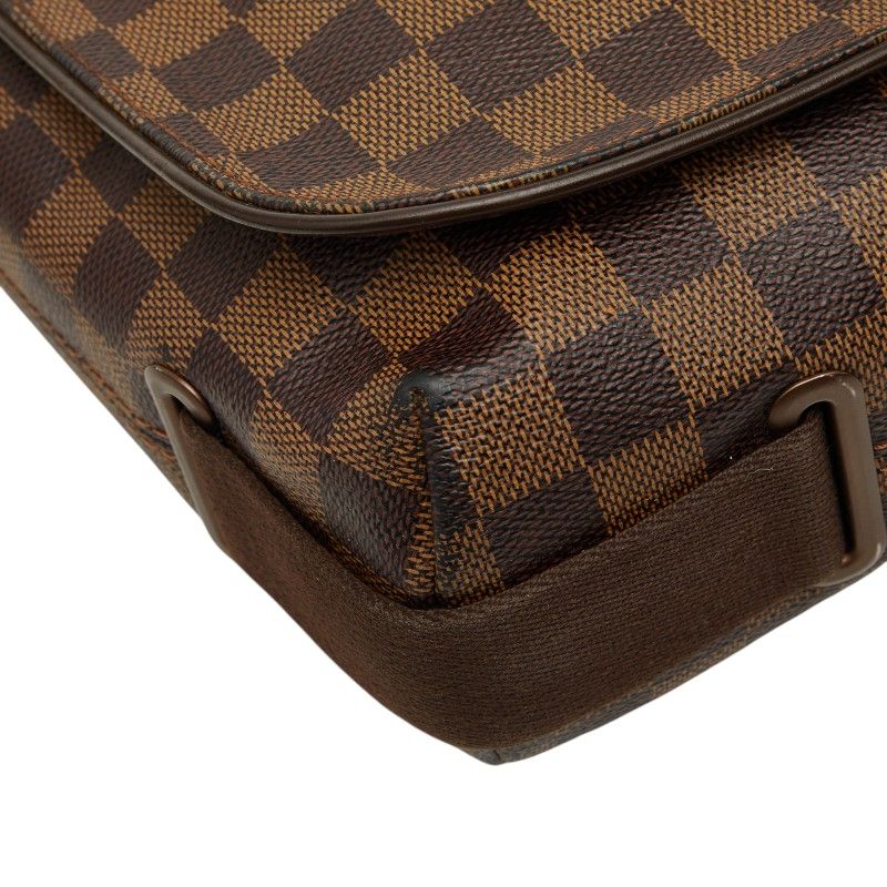 Louis Vuitton Damier Brooklyn MM Crossbody Shoulder Bag Brown Leather — view 5