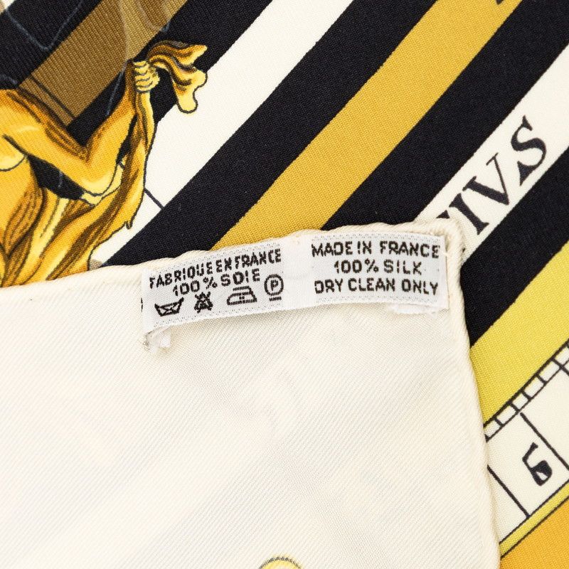 Hermes Carre 90 Dies Et Hore Astrology Scarf Ivory Multi Color Silk — view 8