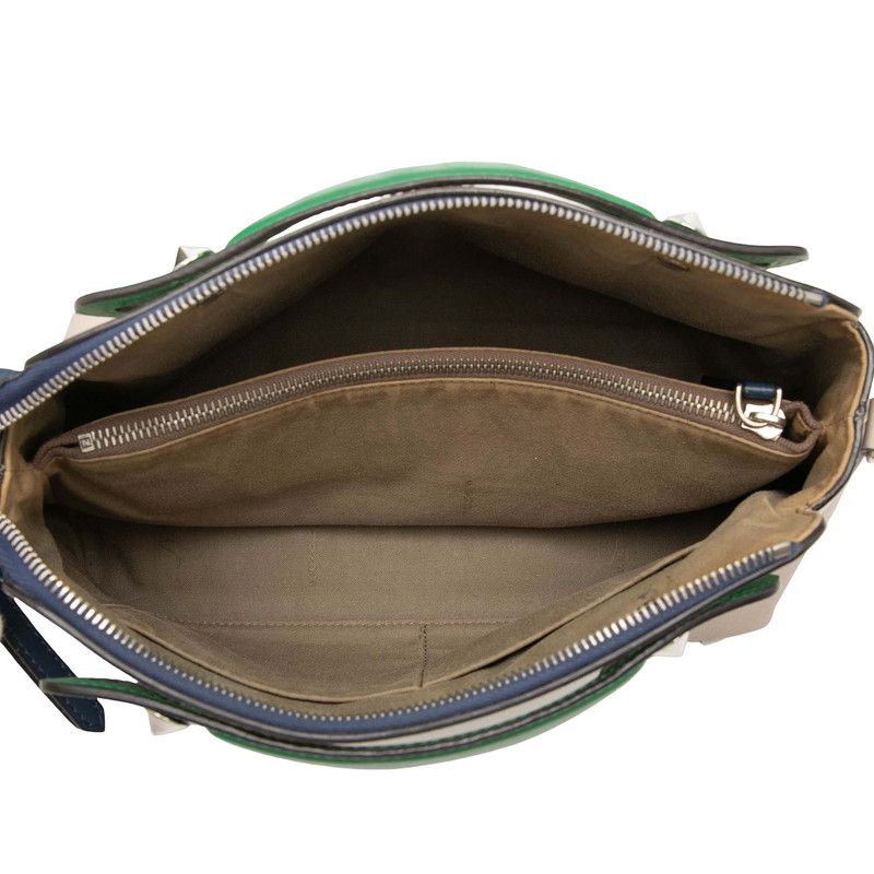 Fendi by the Way 2-Way Shoulder Bag Gray Green Leather — view 4