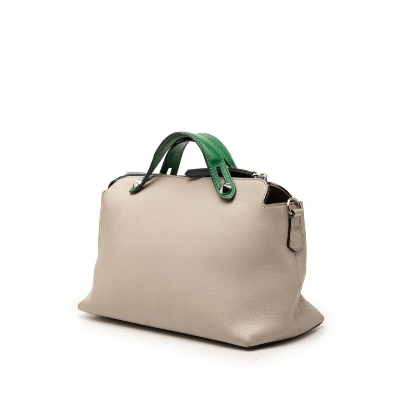 Fendi by the Way 2-Way Shoulder Bag Gray Green Leather — view 2
