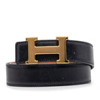 Hermes Constance Belt Reversible 70 Black Brown Box Calf Courchevel