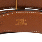Hermes Constance Belt Reversible 70 Black Brown Box Calf Courchevel — view 5