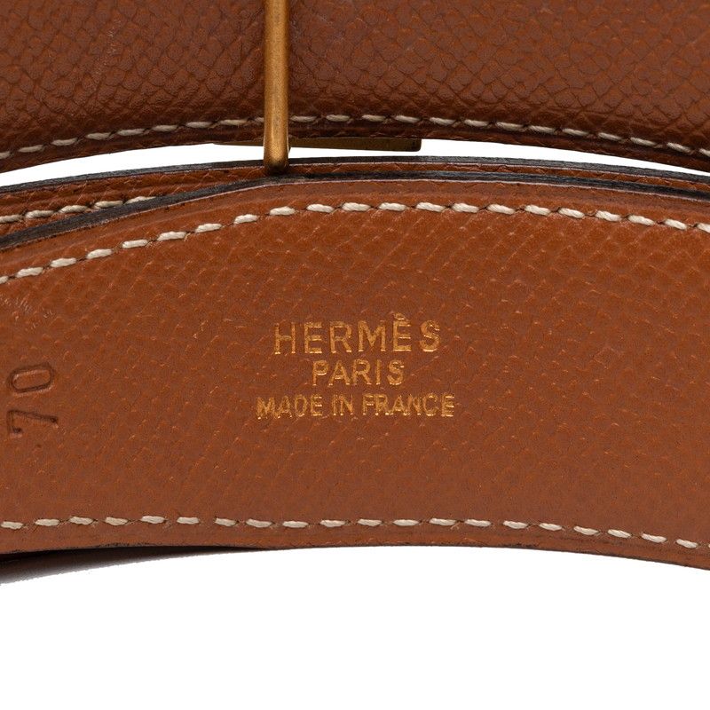 Hermes Constance Belt Reversible 70 Black Brown Box Calf Courchevel — view 5