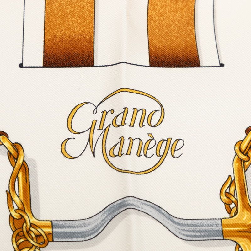 Hermes Carre 90 Grand Manege Great Training Horse Equipment Scarf Green — view 6