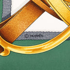Hermes Carre 90 Grand Manege Great Training Horse Equipment Scarf Green — view 8