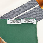 Hermes Carre 90 Grand Manege Great Training Horse Equipment Scarf Green — view 9