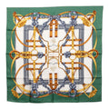 Hermes Carre 90 Grand Manege Great Training Horse Equipment Scarf Green
